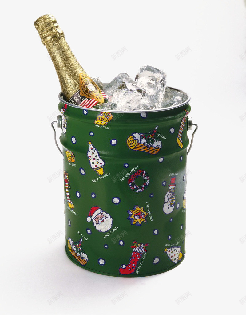 装在冰桶里的香槟png免抠素材_88icon https://88icon.com 冰块 卡通 绿色 铁桶 香槟