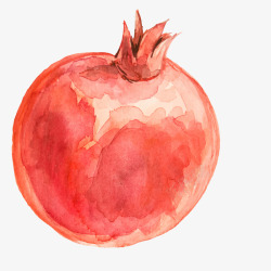 彩绘水果手绘水果食物之石榴矢量图高清图片