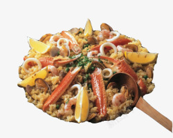 海鲜龙虾拌饭素材