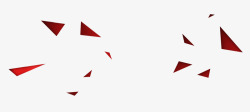 红色三角块几何体漂浮素材