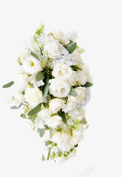 白色鲜花束白色鲜花玫瑰花高清图片