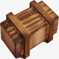 木质盒子矢量图素材