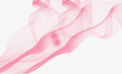 粉红烟雾透明丝带素材
