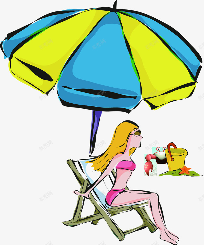 插画海报夏日沙滩座椅png免抠素材_88icon https://88icon.com 夏日 座椅 插画 沙滩 海报