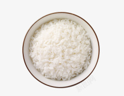 白碗韩式清煮水米饭高清图片