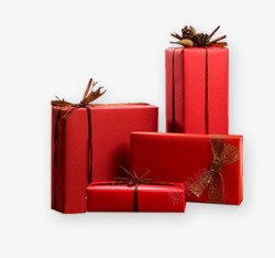 礼品盒装饰红色礼品盒子高清图片