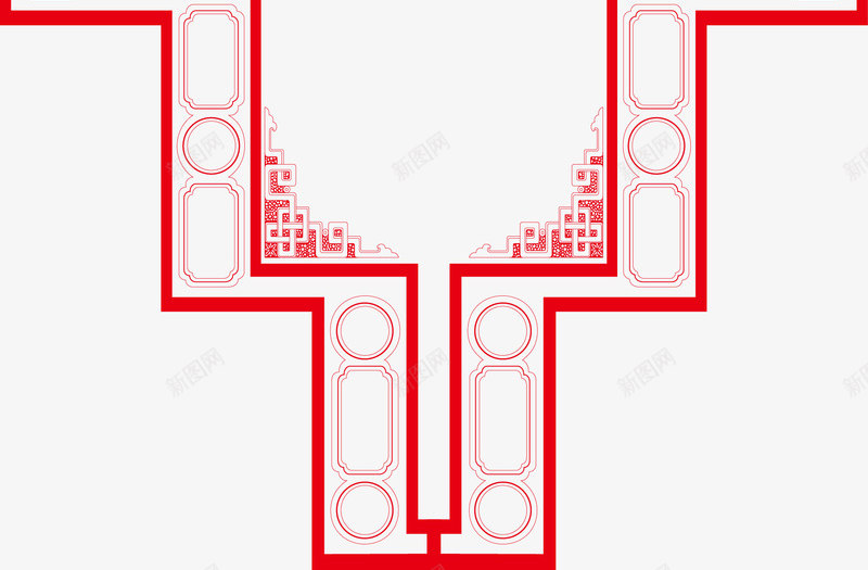 红色案png免抠素材_88icon https://88icon.com 中式窗纹 中式花纹 印花 古代窗纹 咖啡香气 窗纹 窗花 红色 红色花纹 花纹 边框