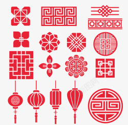 双喜春节装饰元素高清图片