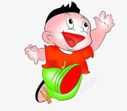 奔跑的男孩素材