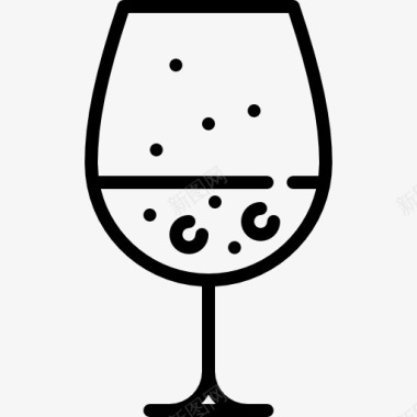 饮料图片素材玻璃有气泡酒图标图标