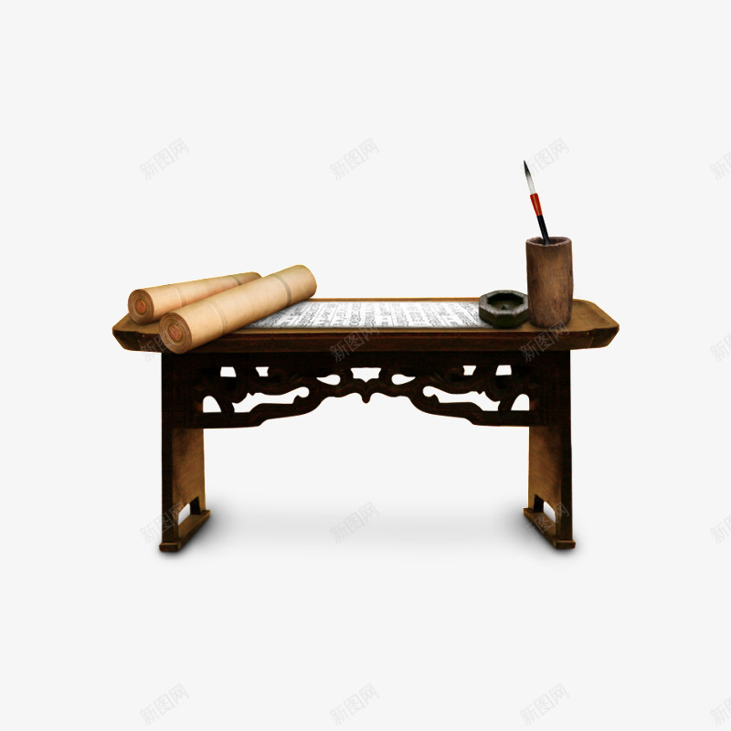 中式古风小书写台png免抠素材_88icon https://88icon.com 中式 书桌 书画桌 原木 古代书桌 家具 小木桌 木制 木桌 桌子