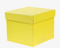 黄色纸盒黄色礼物盒子高清图片