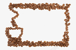 咖啡豆组成的框素材