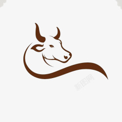 免抠公牛标志卡通公牛logo图标高清图片