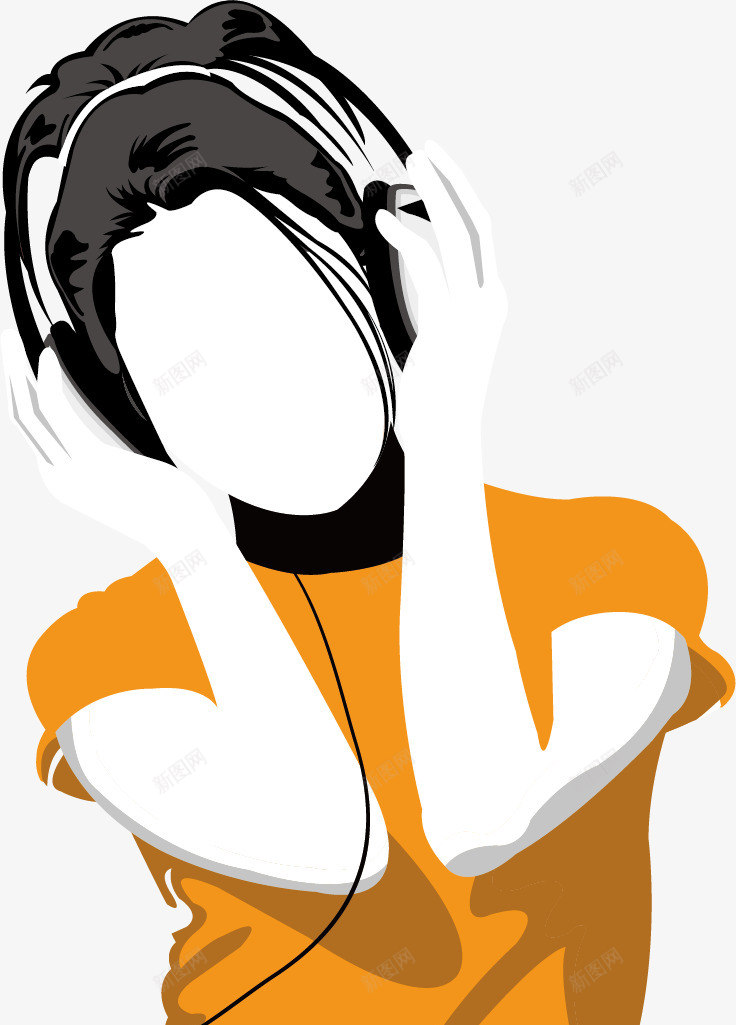 听歌人物png免抠素材_88icon https://88icon.com 人物 听歌 听歌的人 耳塞 黄色