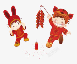 放鞭炮的孩子放鞭炮的孩子春节过年年味高清图片