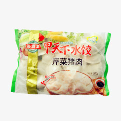 速冻水饺海霸王芹菜猪肉水饺高清图片