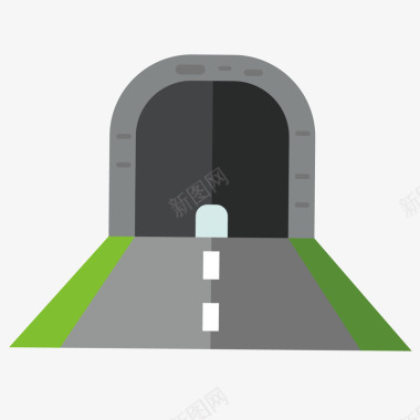 隧道背景隧道图标矢量图图标