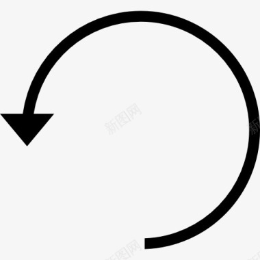 漂浮圆圈逆时针环形箭头图标图标