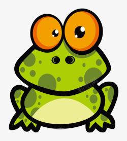 卡通手绘大眼睛青蛙素材