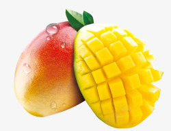 新鲜芒果水果装饰图案素材