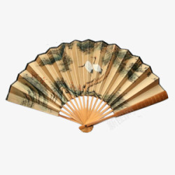 松树扇子中国风扇子素材