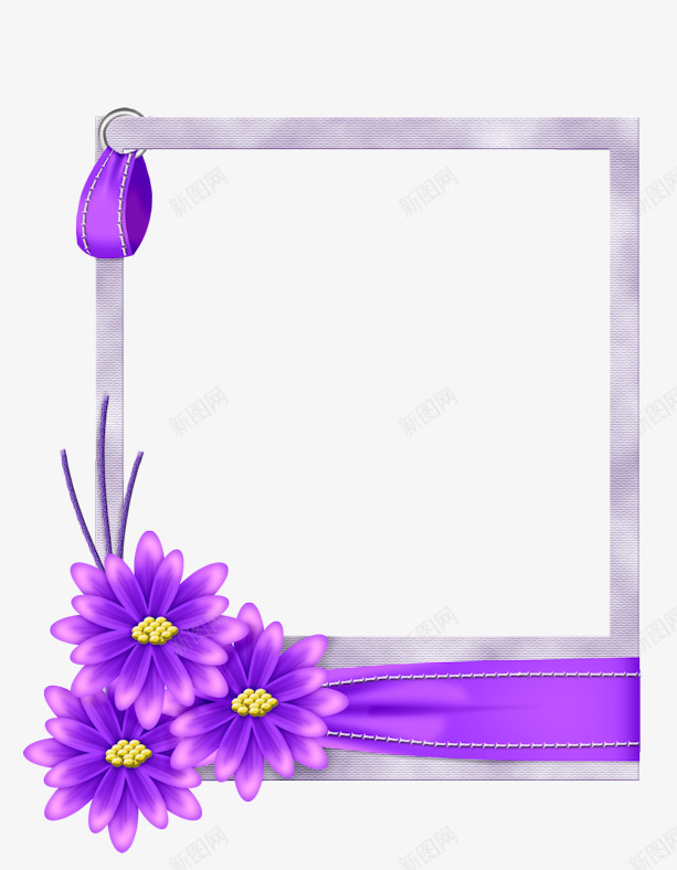 创意呵呵曾手绘紫色花卉彩带边框png免抠素材_88icon https://88icon.com 创意 呵呵 彩带 紫色 花卉 边框