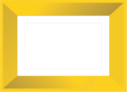 矩形相框金黄色矩形的相框矢量图高清图片