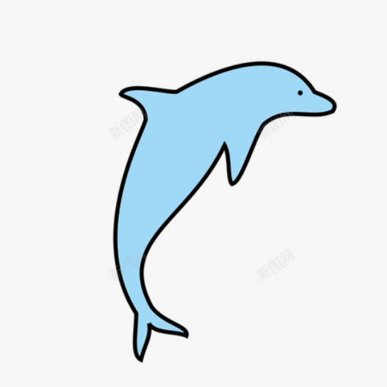 可爱卡通蓝色海豚png免抠素材_88icon https://88icon.com 可爱 卡通 蓝色 海豚 六一 儿童节 元素 