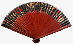 手绘折扇手绘中国风扇子折素材