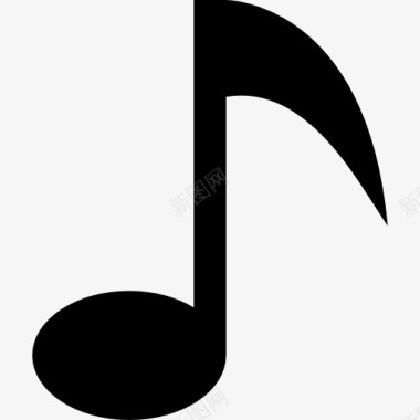 音乐符号点缀音符的黑色符号图标图标