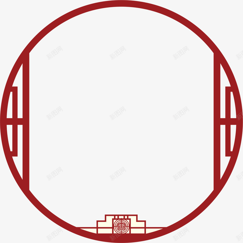 古典圆形木框png免抠素材_88icon https://88icon.com 圆形边框 展示框 标题框 深色木框 相框