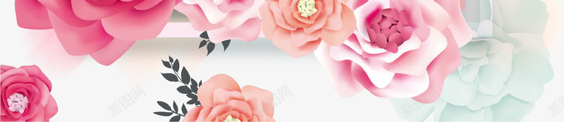 粉色手绘创意花朵边框png免抠素材_88icon https://88icon.com 情人节 手绘 春季 浪漫 粉红色 背景 花朵 花瓣 边框