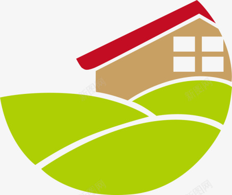 公共信息标志房子生态农业图标图标