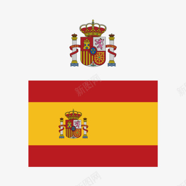 国家西班牙国徽矢量图图标图标