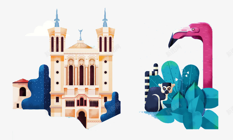 手绘城堡楼房建筑物png免抠素材_88icon https://88icon.com 卡通 建筑物 手绘城堡 楼房