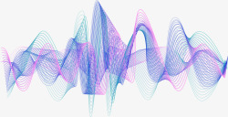声音创意时尚手绘声波线条矢量图高清图片