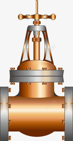 阀门金属下水管道矢量图素材