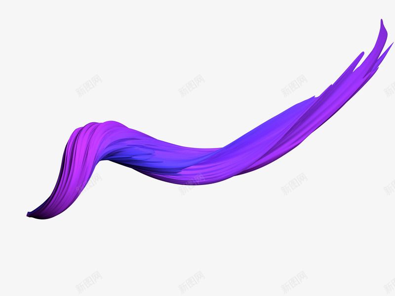 紫色飘带元素png免抠素材_88icon https://88icon.com 丝带 动态飘带 抽象 紫色 织带 飘带