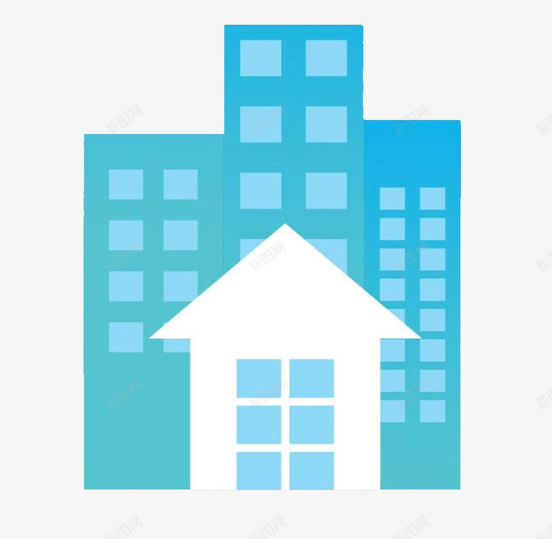 蓝色清新乡村扁平化房子图案png免抠素材_88icon https://88icon.com 乡村 图案 房子 房屋 扁平化 扁平化房 清新风格 蓝色