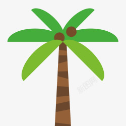 卡通沙滩植物椰子树素材