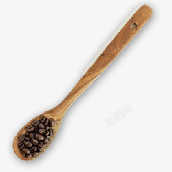 勺子和咖啡豆素材