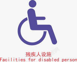 残疾人加油站的标志矢量图素材