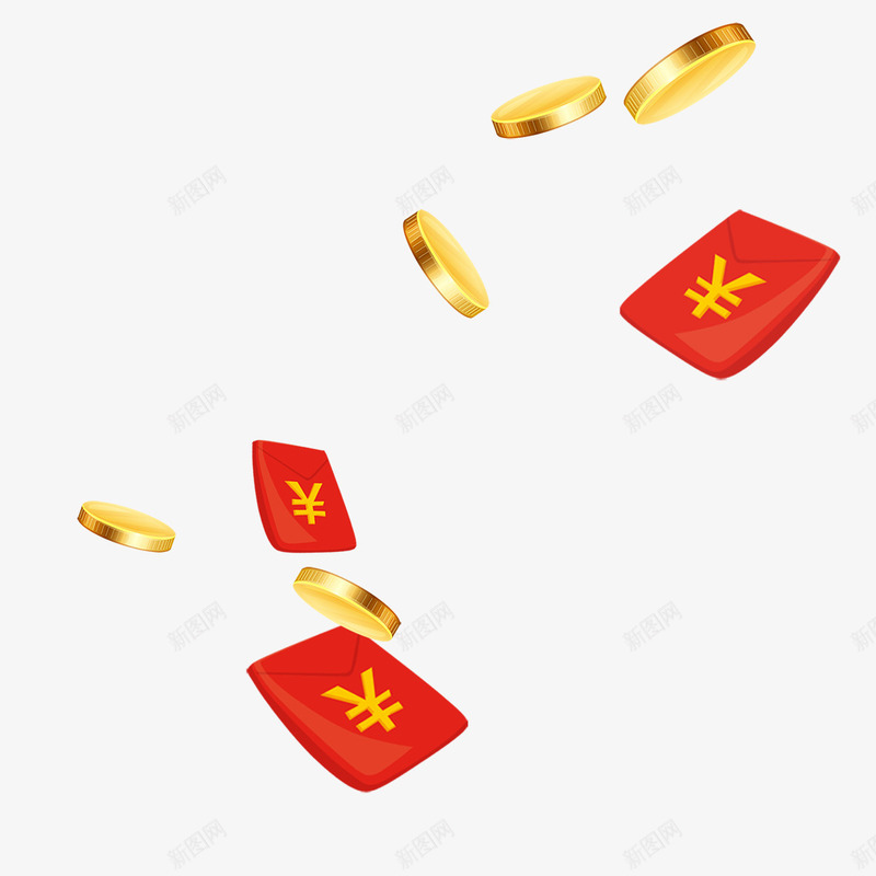 红包金币漂浮png免抠素材_88icon https://88icon.com 漂浮 漂浮素材 红包 红包素材 金币 金币素材