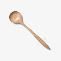木质叉子木头勺子高清图片