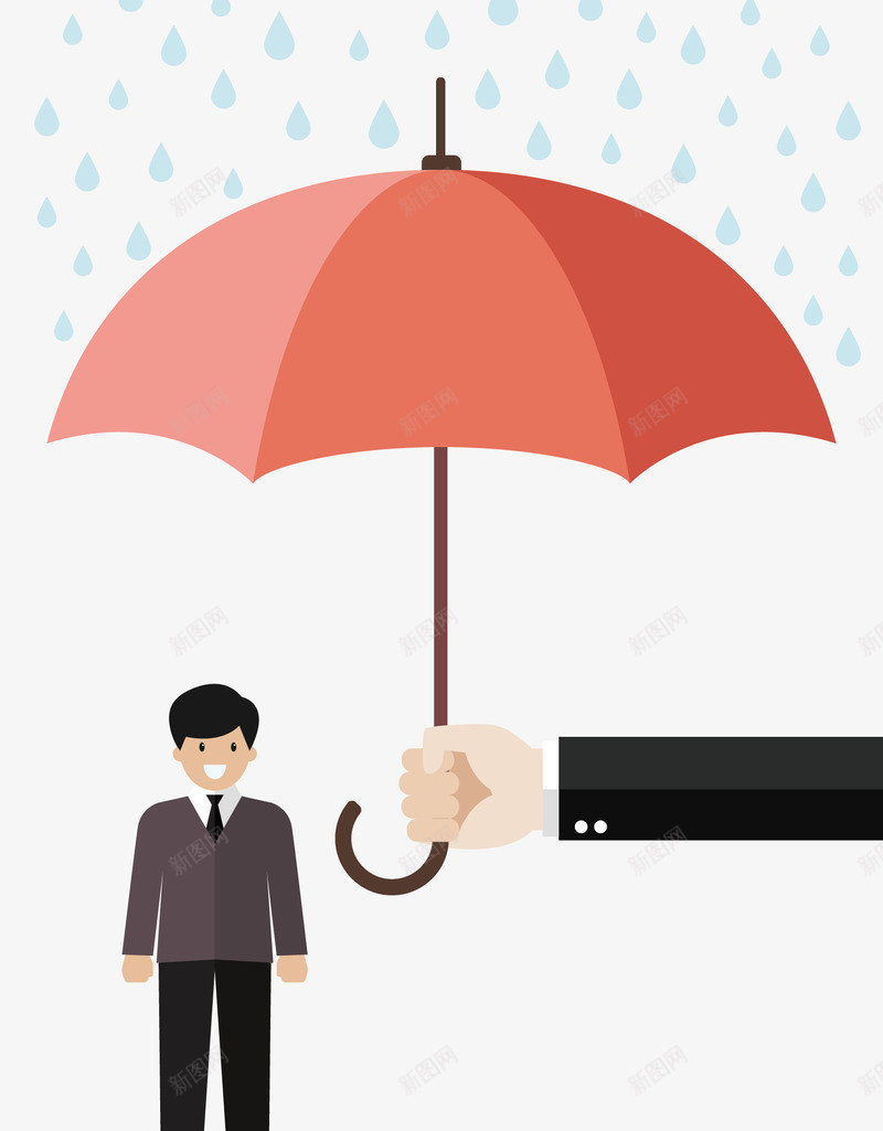 红色的雨伞和商务人士矢量图eps免抠素材_88icon https://88icon.com 人 红伞 雨伞 雨伞png 雨伞矢量图 矢量图