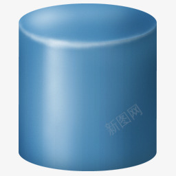 塑料杯子蓝色的圆柱体图标图标