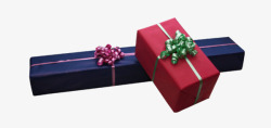 实物红色礼物盒长条盒子素材