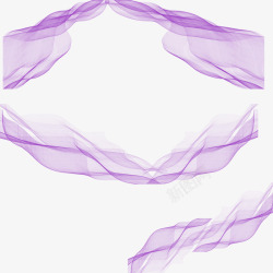 紫色丝带间隔条素材