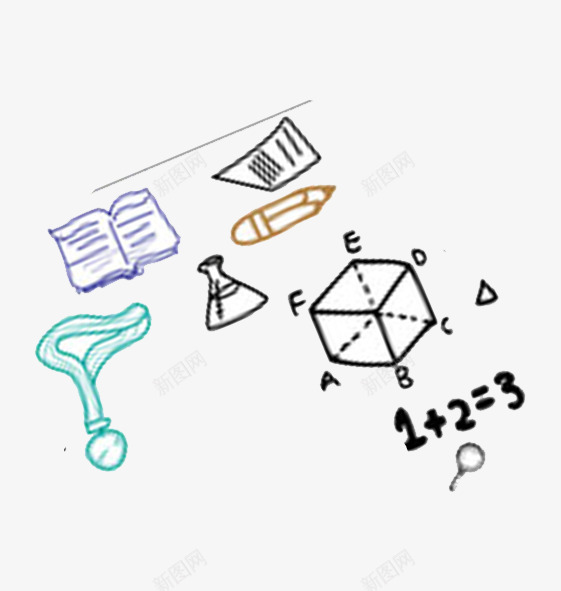 文具png免抠素材_88icon https://88icon.com 儿童 学习用品 手绘 文具 符号 简笔画 线条 铅笔